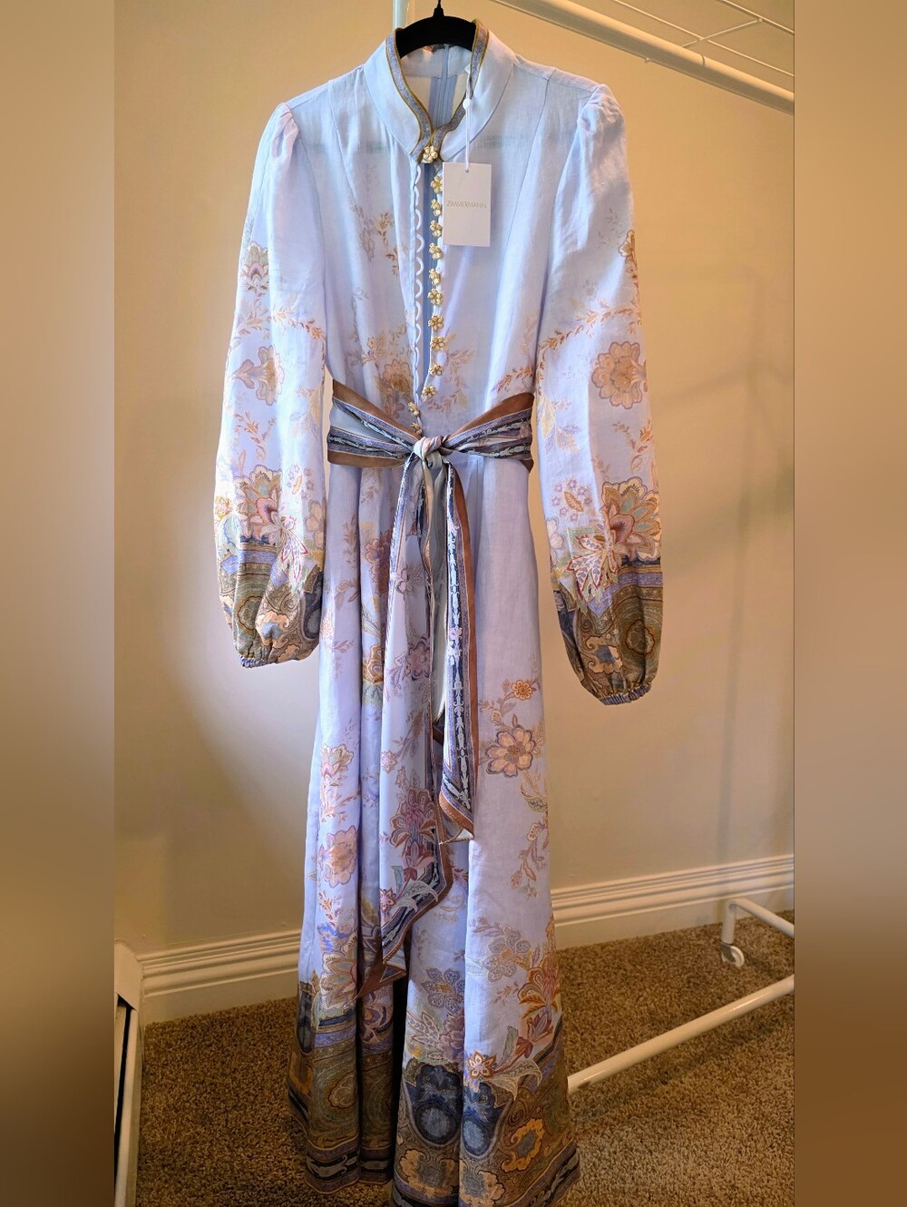 Zimmermann Luna Buttoned Midi Dress – Rare | NWT | Size 1 (US 6) - Picture 5 of 9